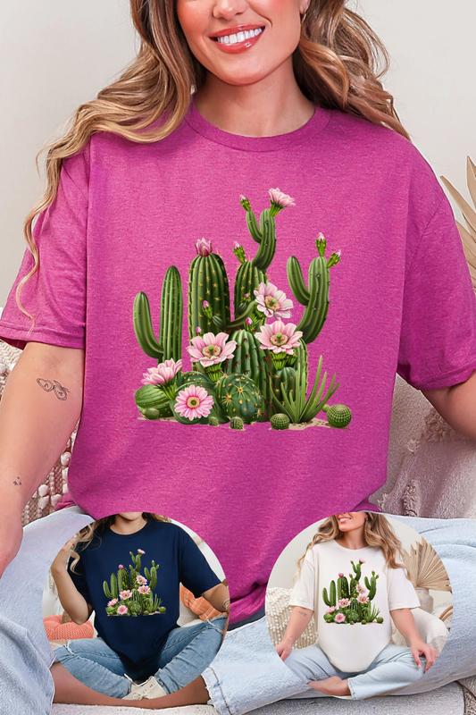 Floral Cactus Graphic Tee