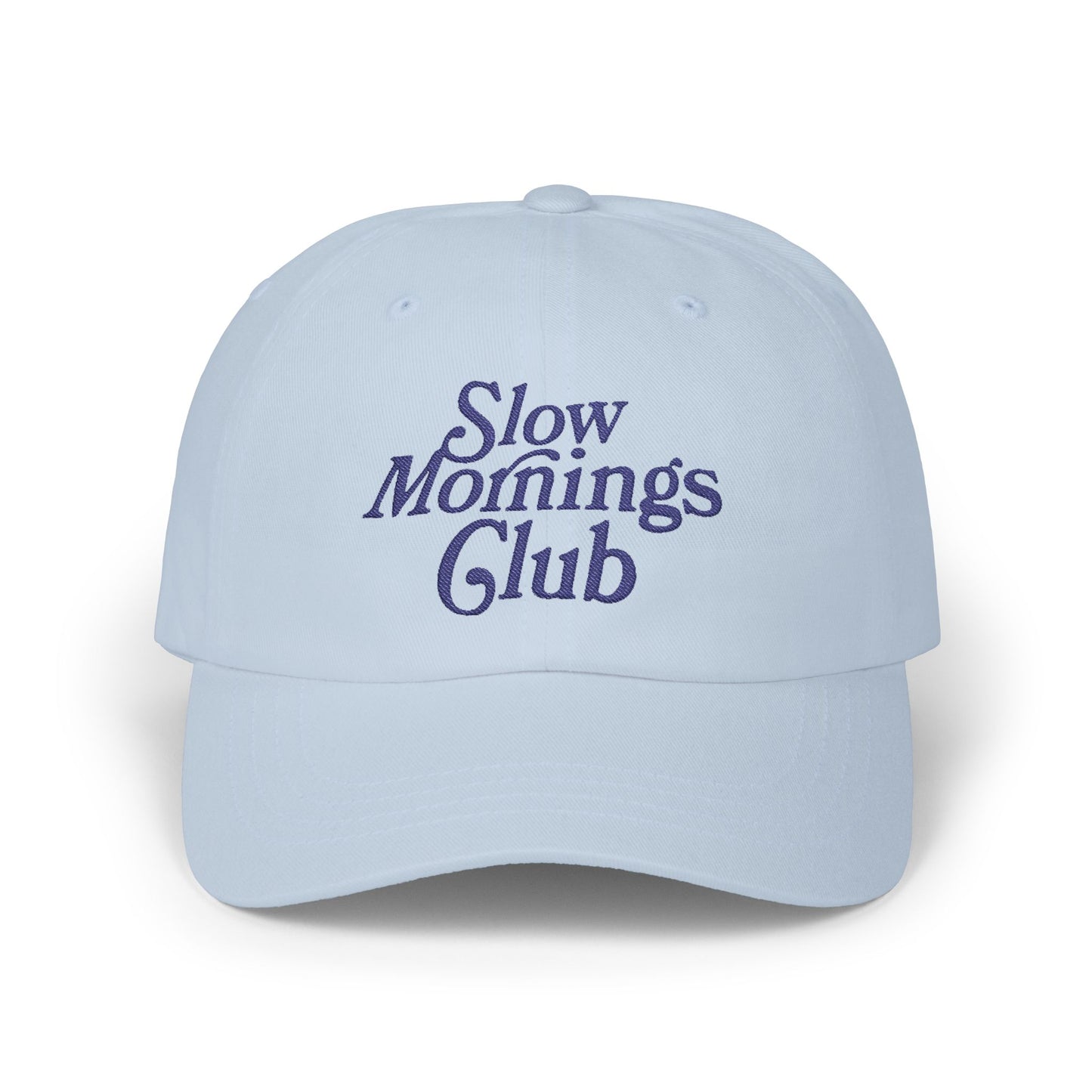 Slow Mornings Club Dad Cap embroidered