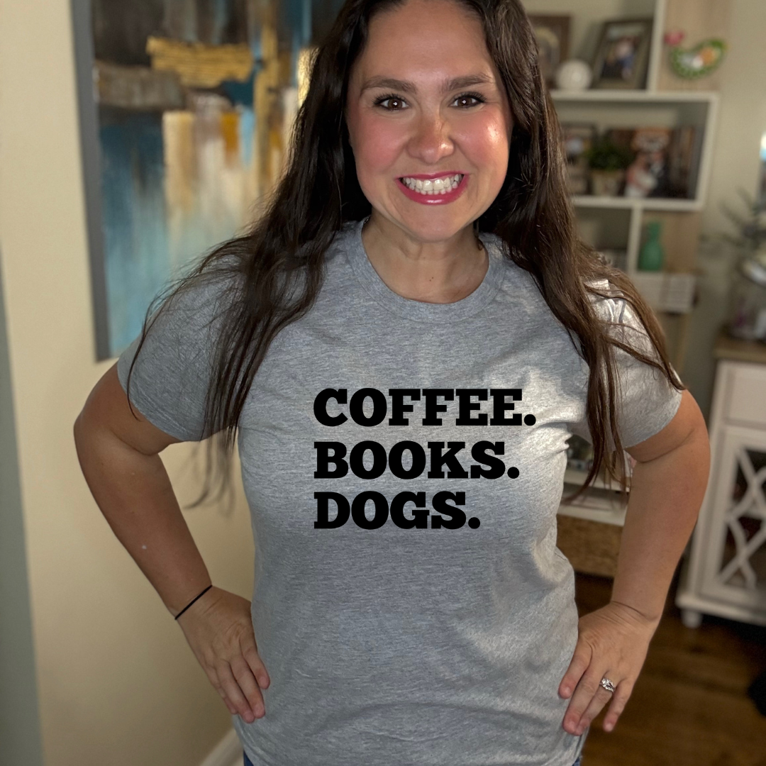 Coffee. Books. Dogs | Tee