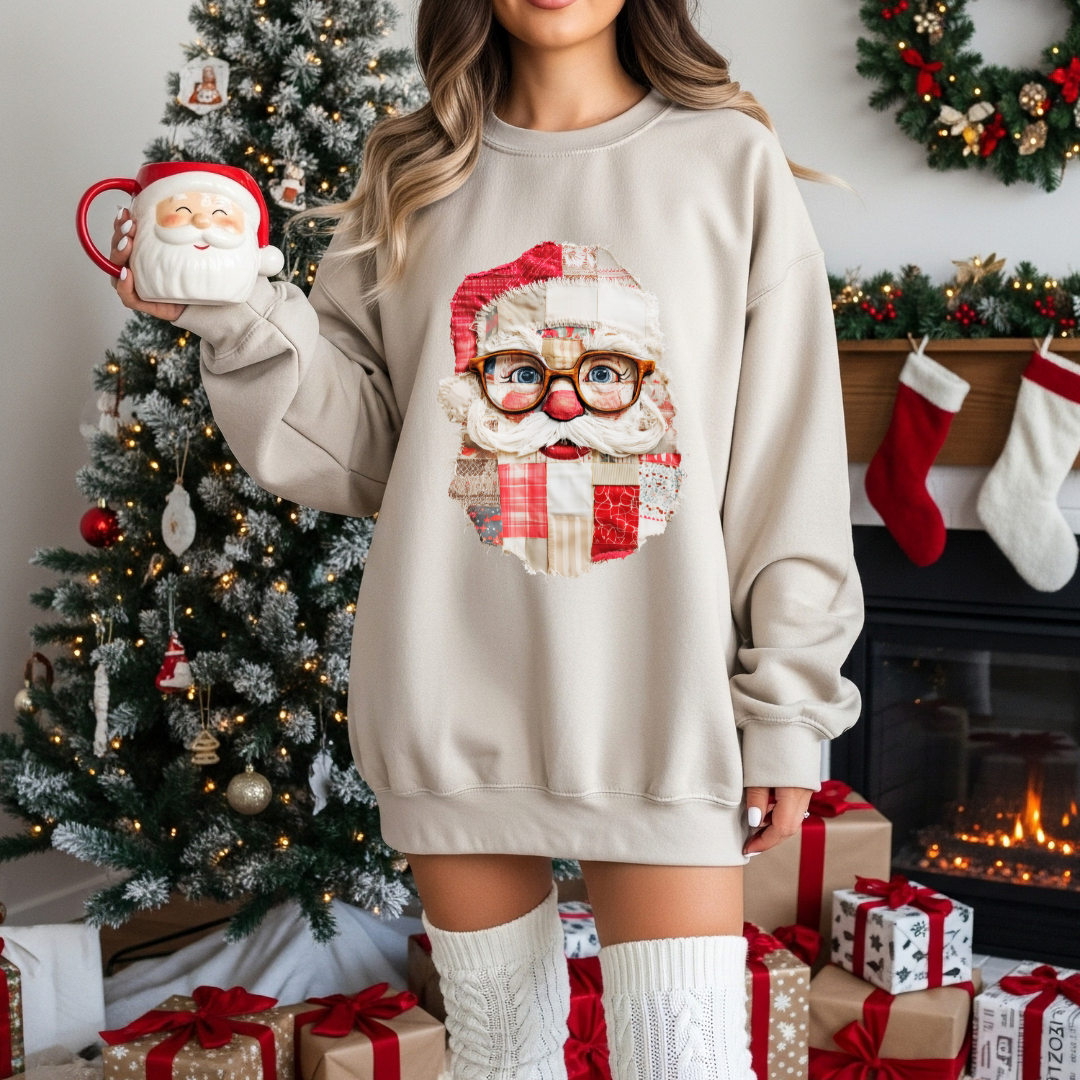 Santa Patchwork Sweatshirt