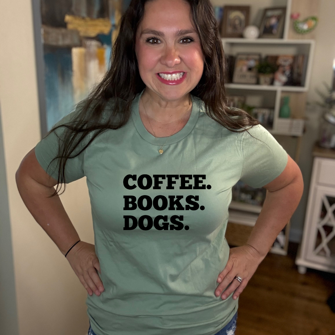 Coffee. Books. Dogs | Tee