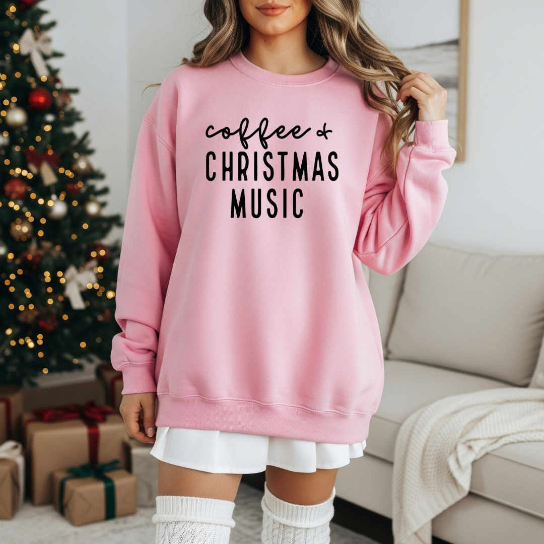 Coffee & Christmas Music Sweatshirt