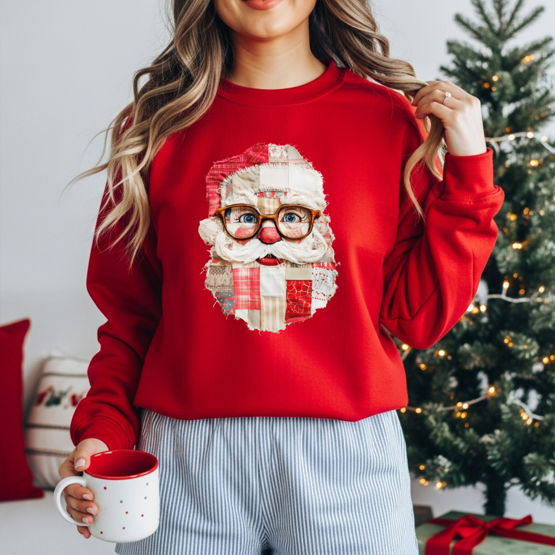 Santa Patchwork Sweatshirt