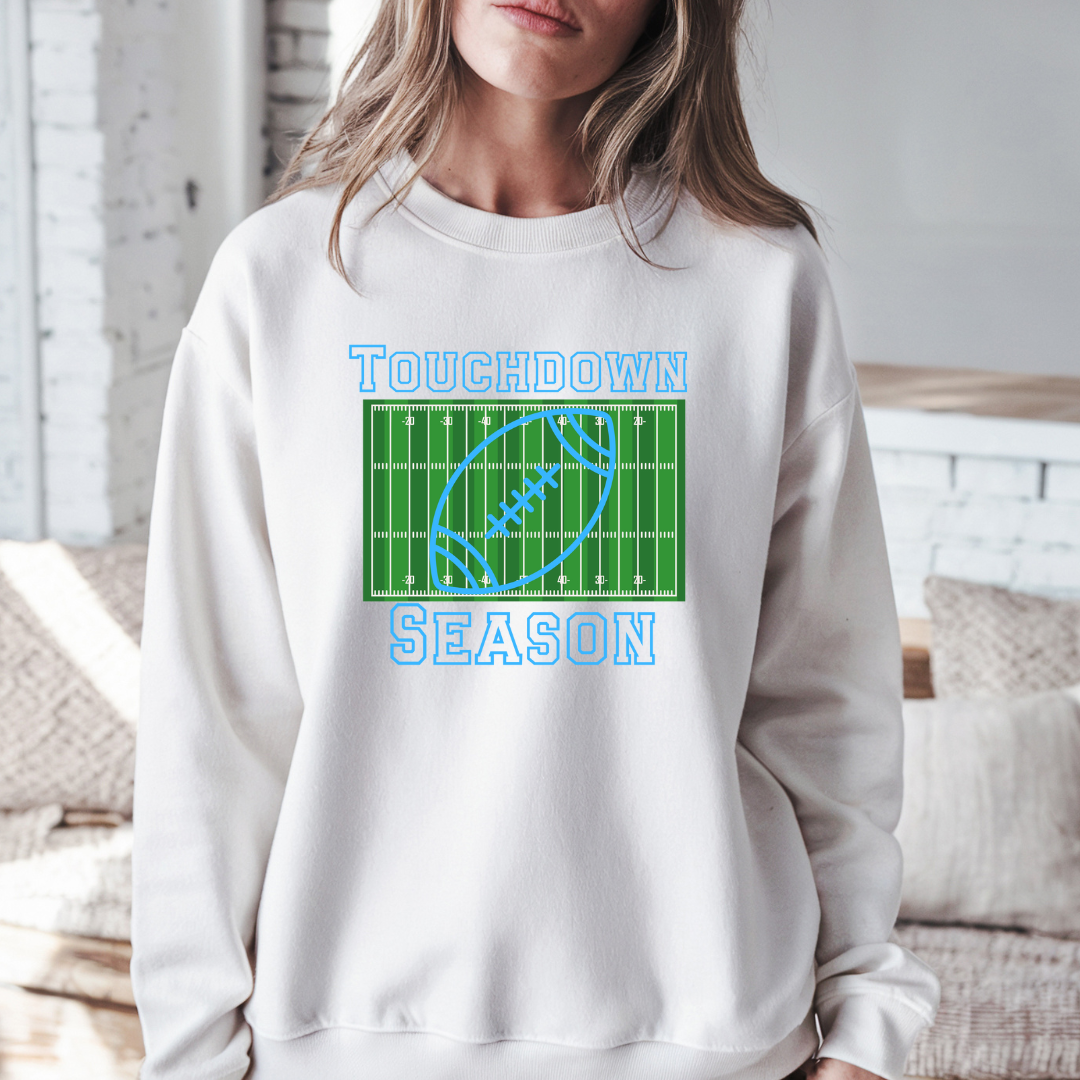 Touchdown Season in White Sweatshirt