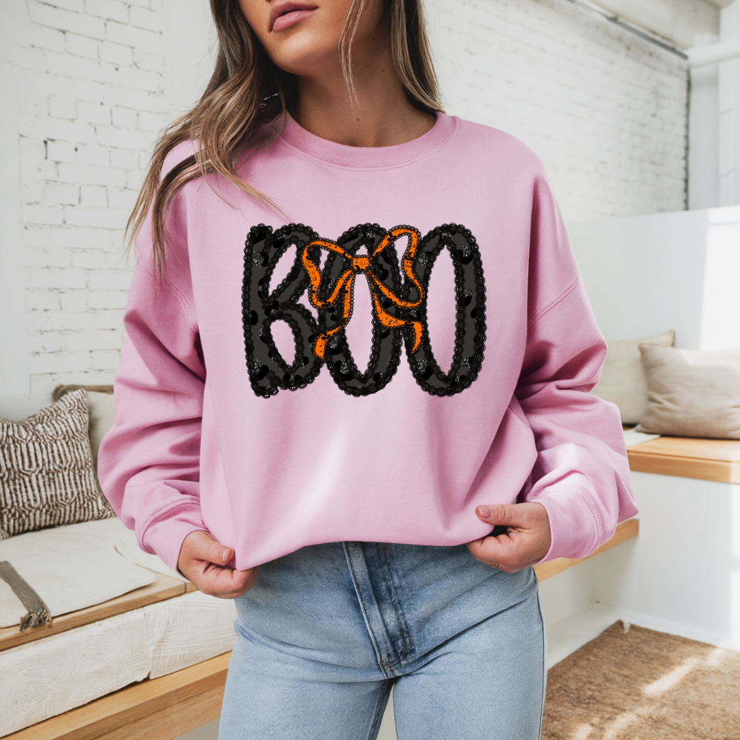 Coquette Halloween Lacey Boo Sweatshirt