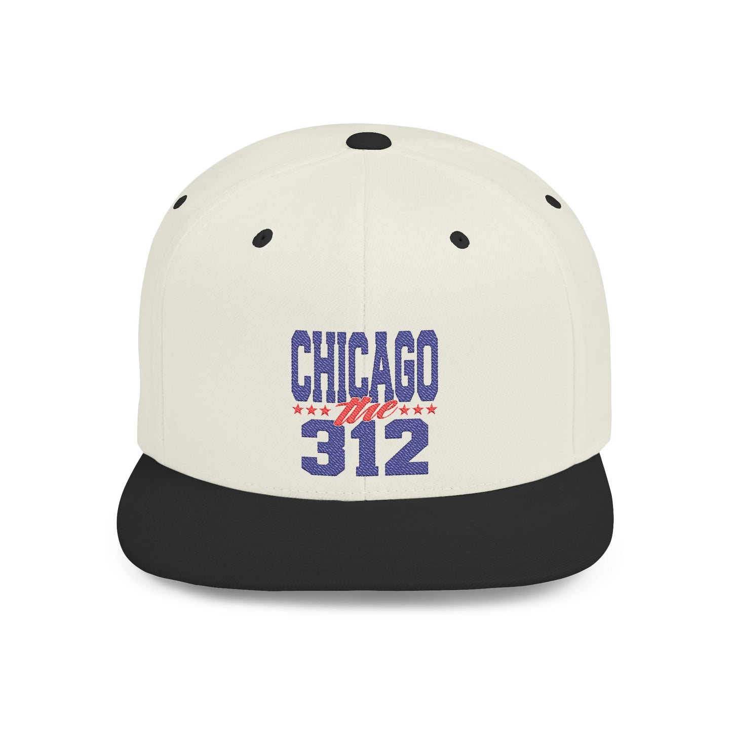 Stylish Chicago 312 Flat Bill Snapback Cap