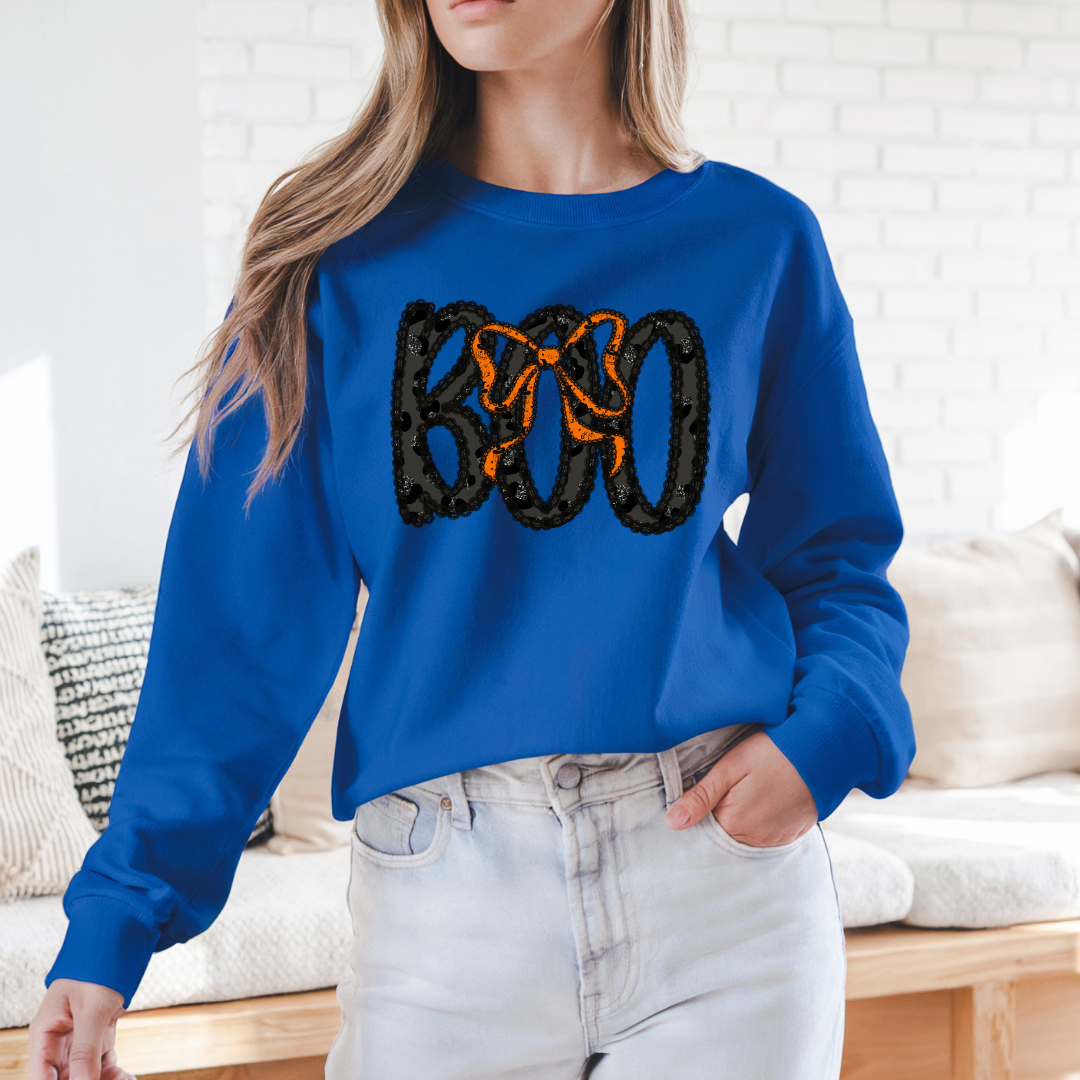 Coquette Halloween Lacey Boo Sweatshirt