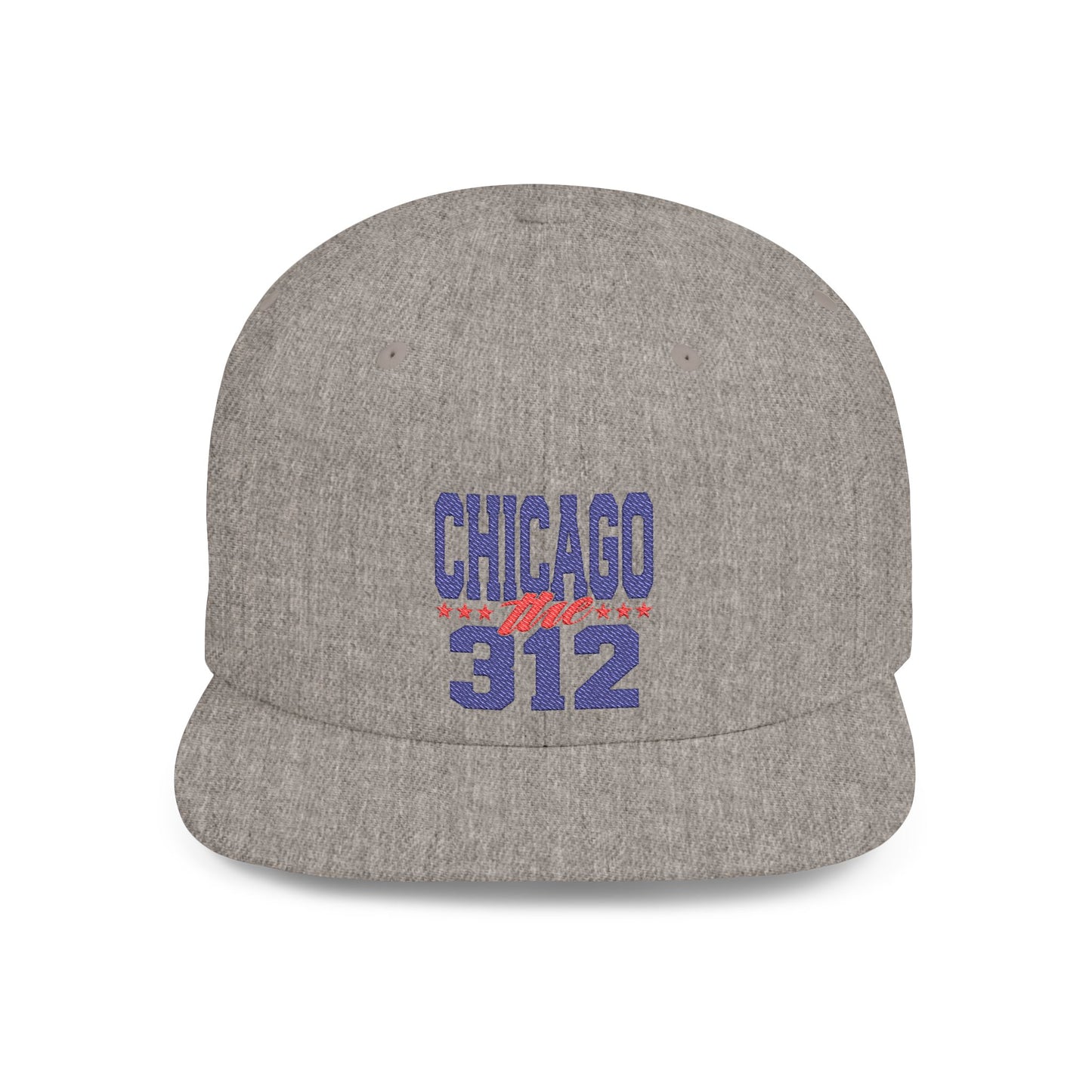 Stylish Chicago 312 Flat Bill Snapback Cap