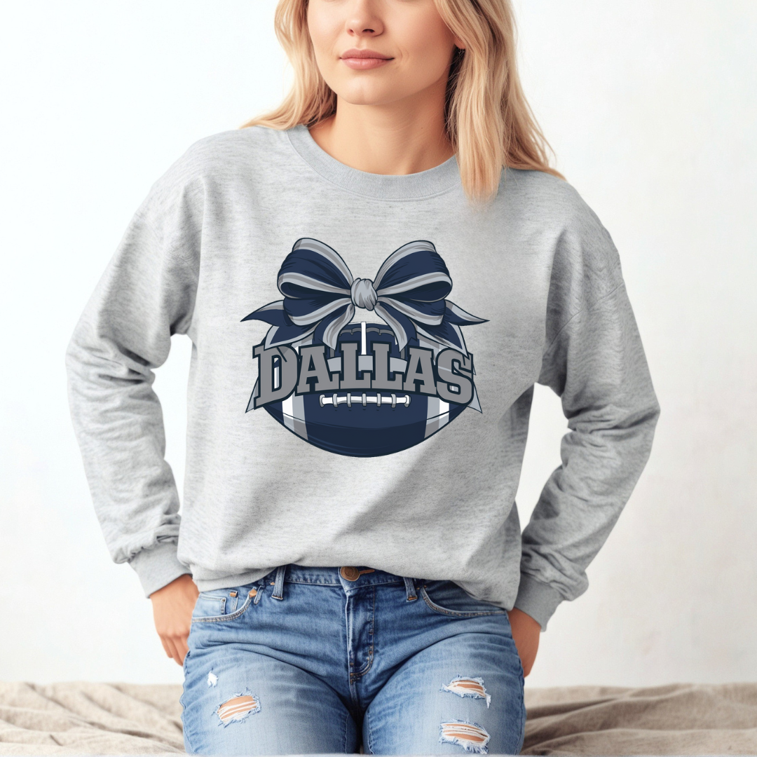 Dallas Football Bow Sweatshirt