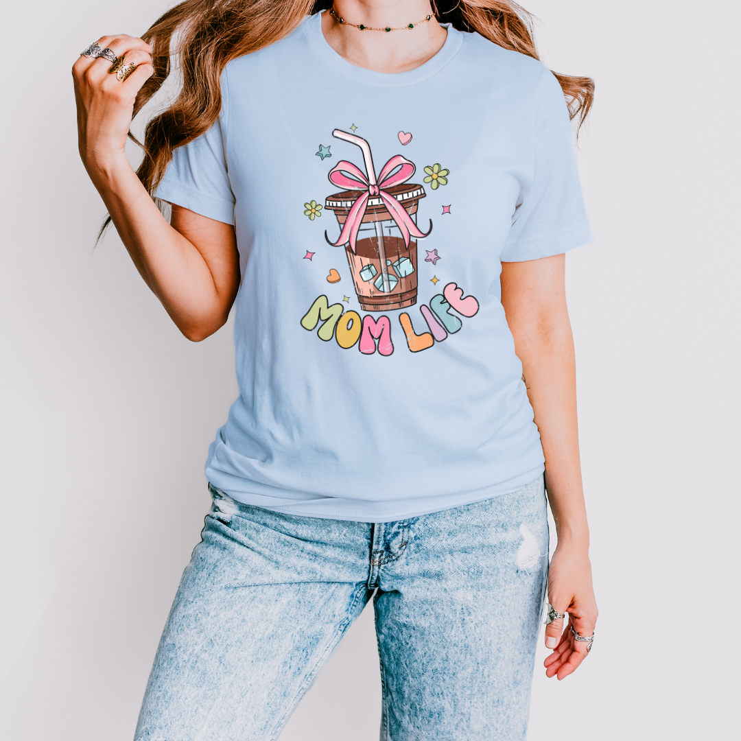 Mom Life Iced Coffee T Shirt
