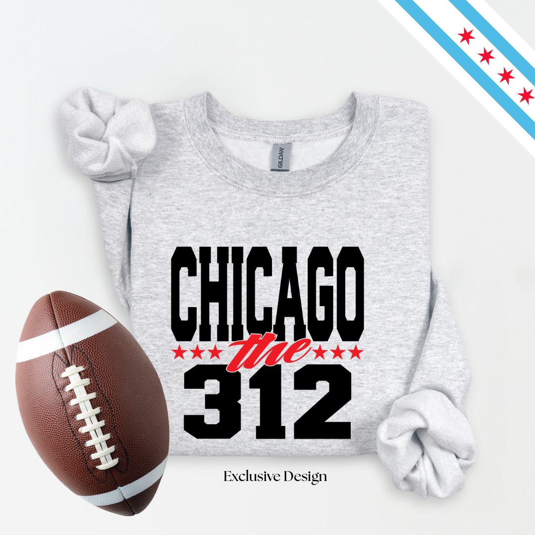 Chicago Bold Black-Red Sweatshirt