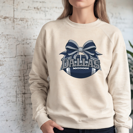 Dallas Football Bow Sweatshirt