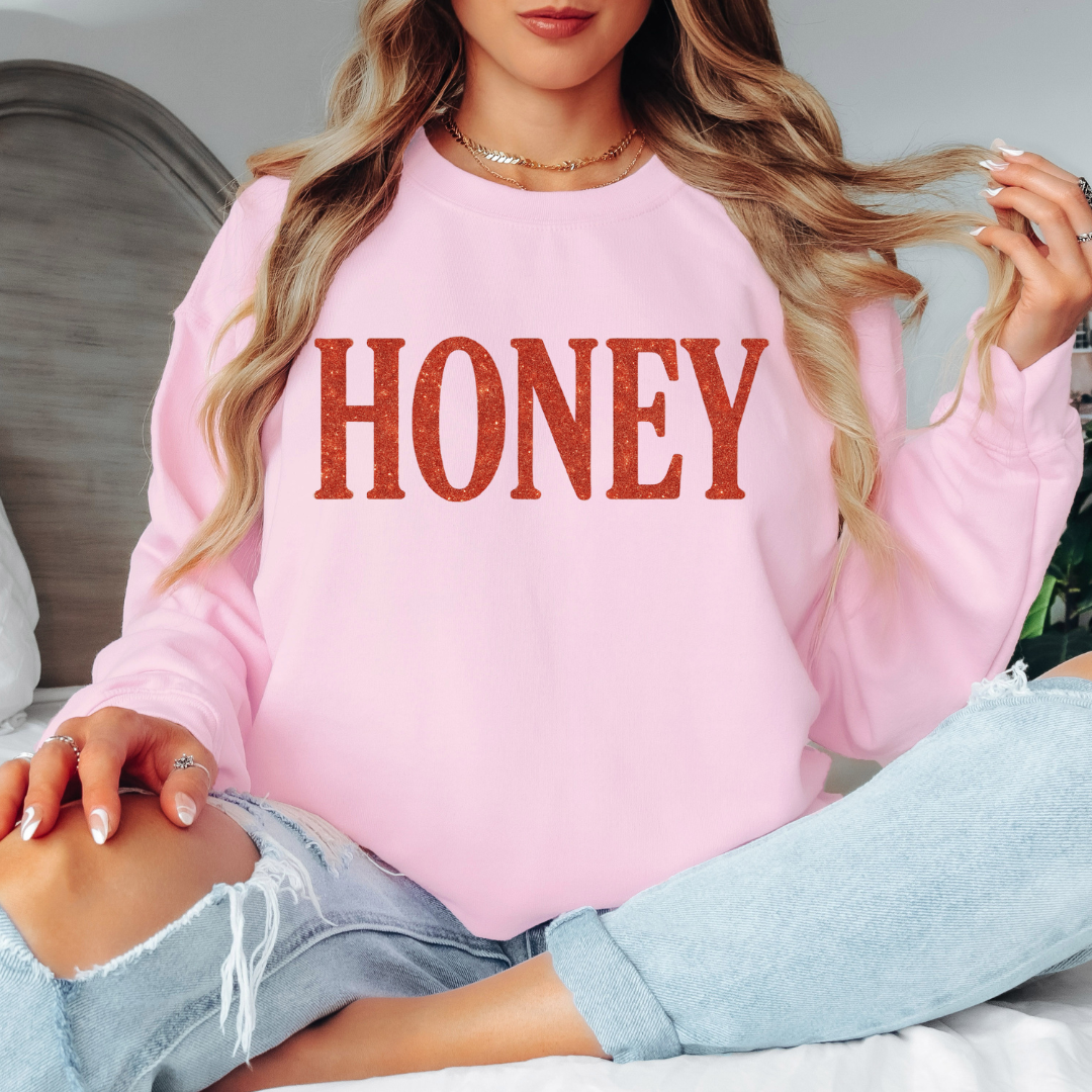 Red Glitter Honey Sweatshirt