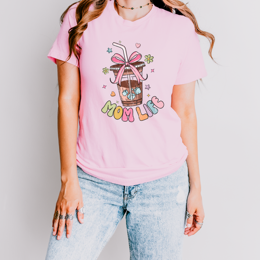 Mom Life Iced Coffee T Shirt
