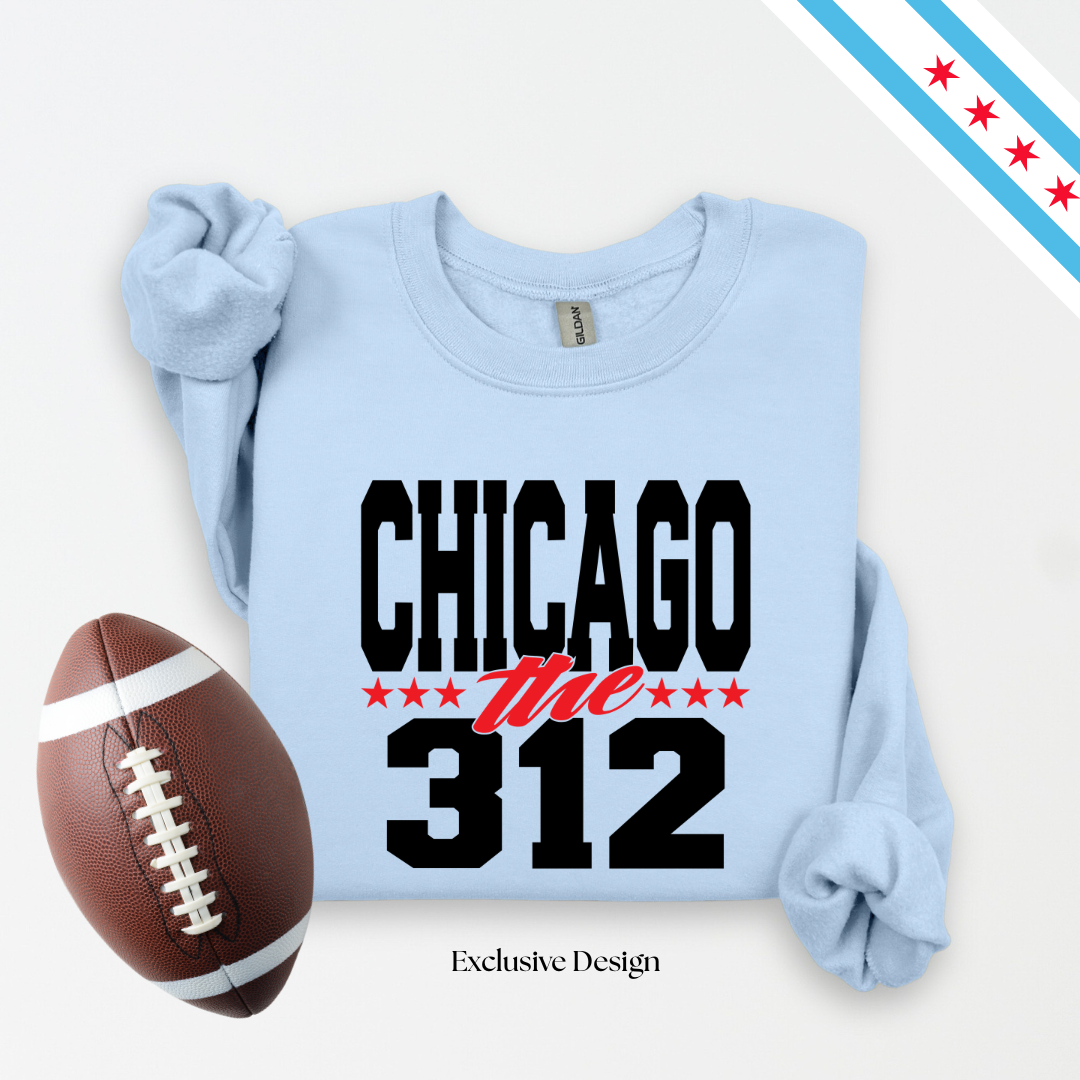 Chicago Bold Black-Red Sweatshirt