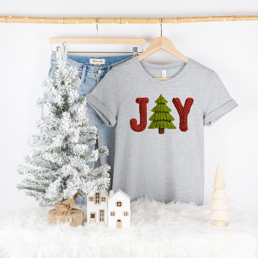 Faux Yarn Joy Graphic Tee