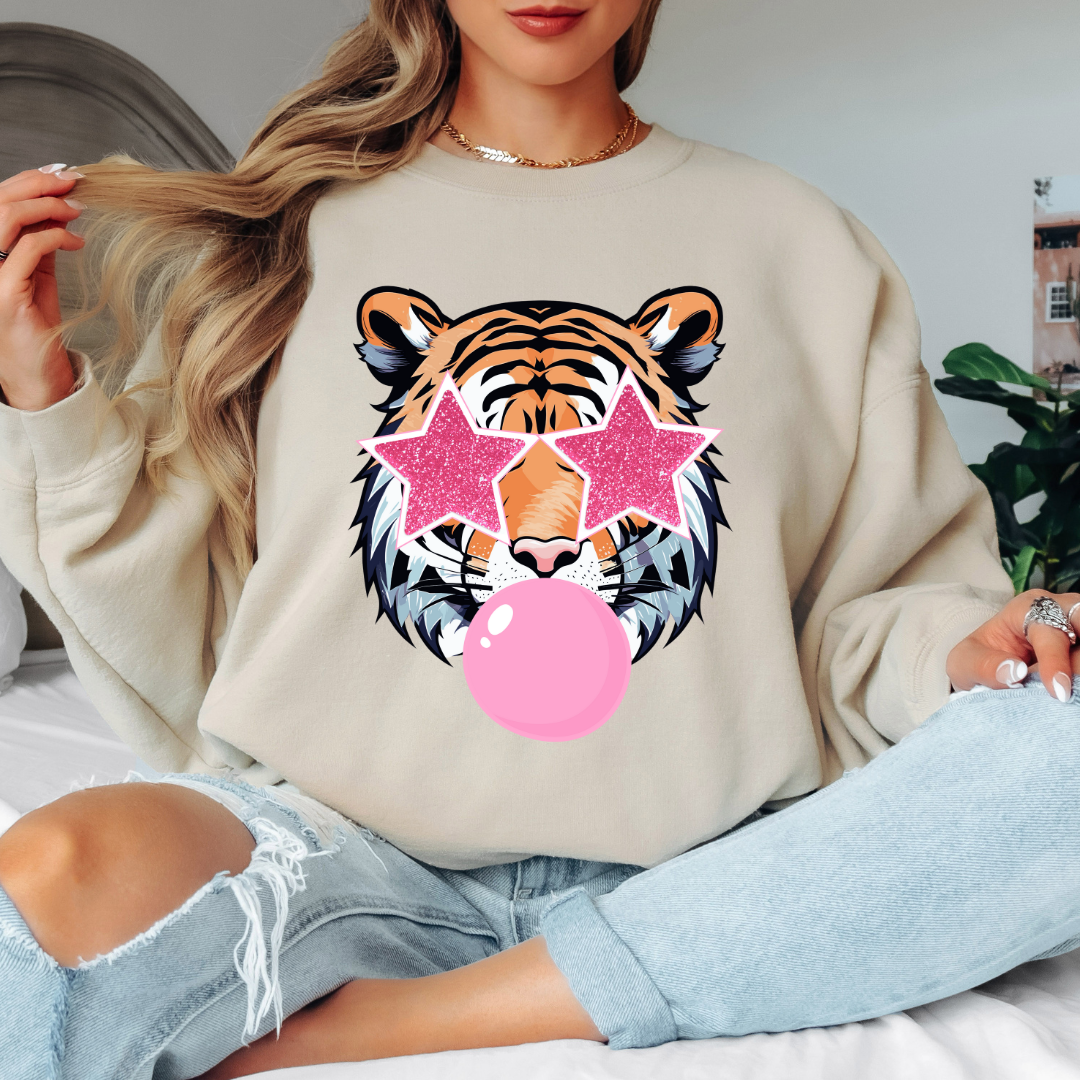 Tiger Blowing Bubble Gum Sweatshirt