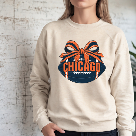 Chicago Football Bow Sweatshirt