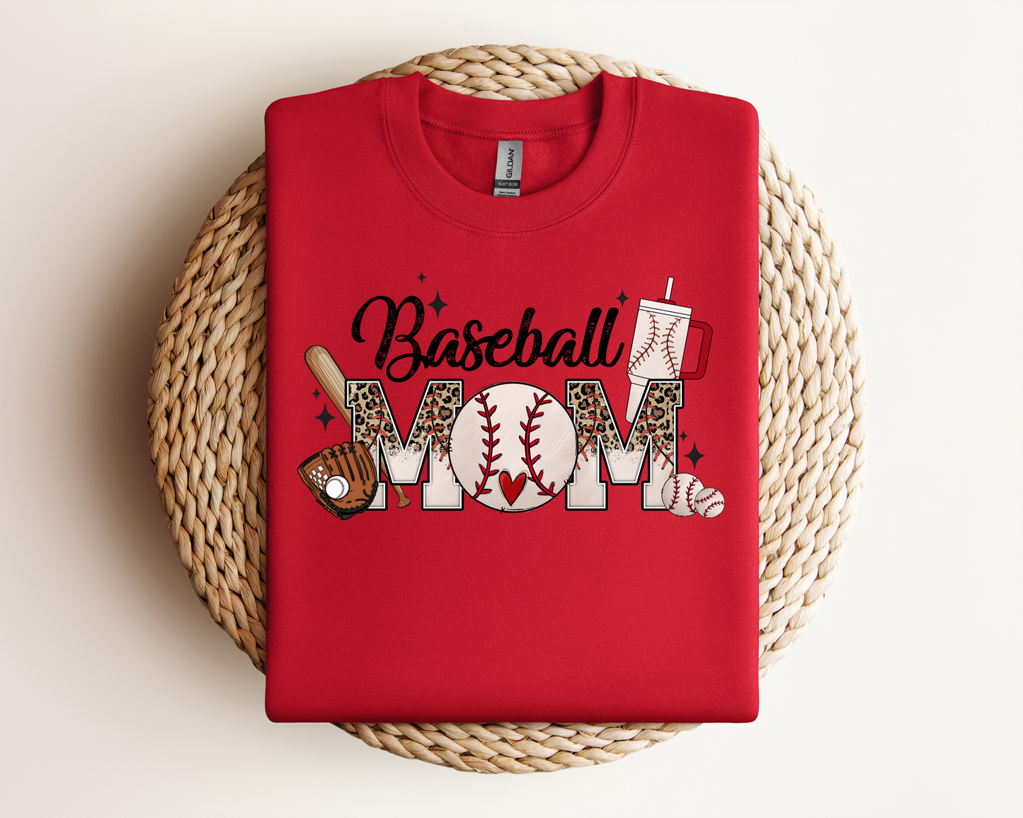 Leopard Baseball Mom | Sweatshirt or T-Shirt