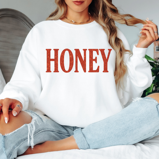 Red Glitter Honey Sweatshirt