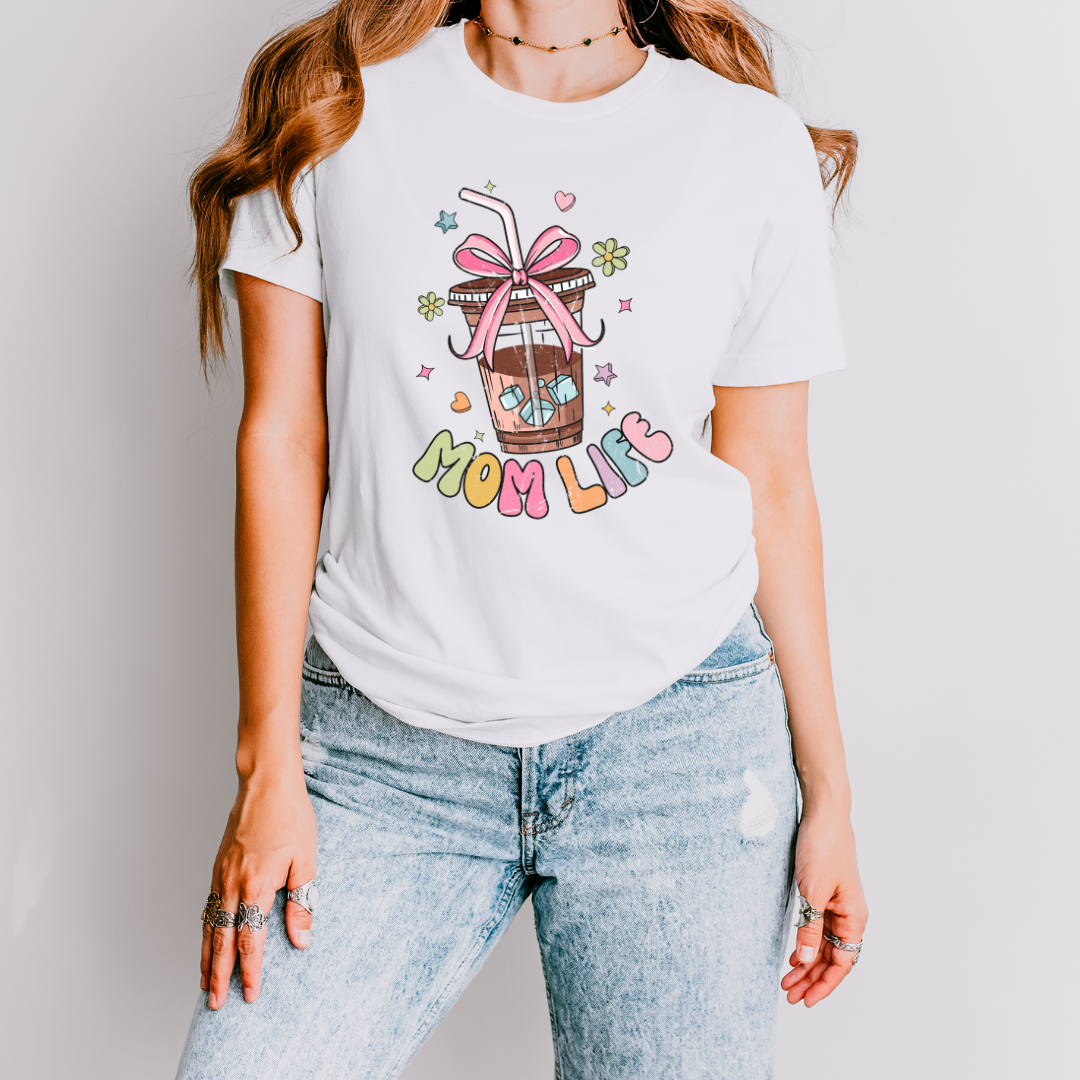 Mom Life Iced Coffee T Shirt