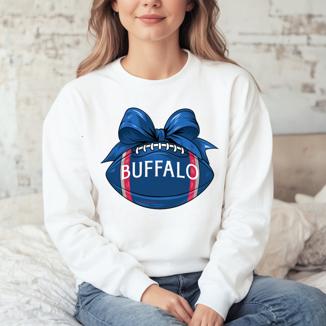 Buffalo Football Bow Sweatshirt