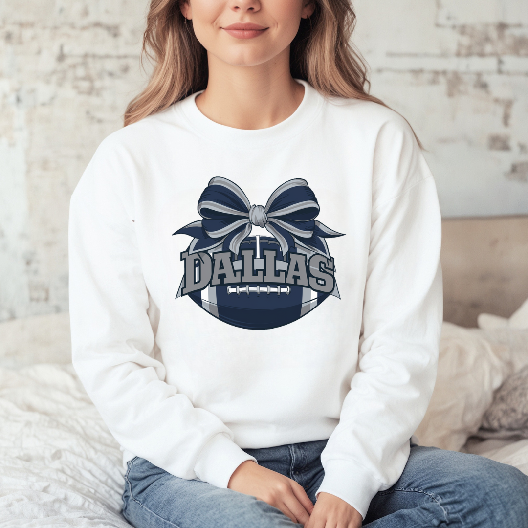 Dallas Football Bow Sweatshirt