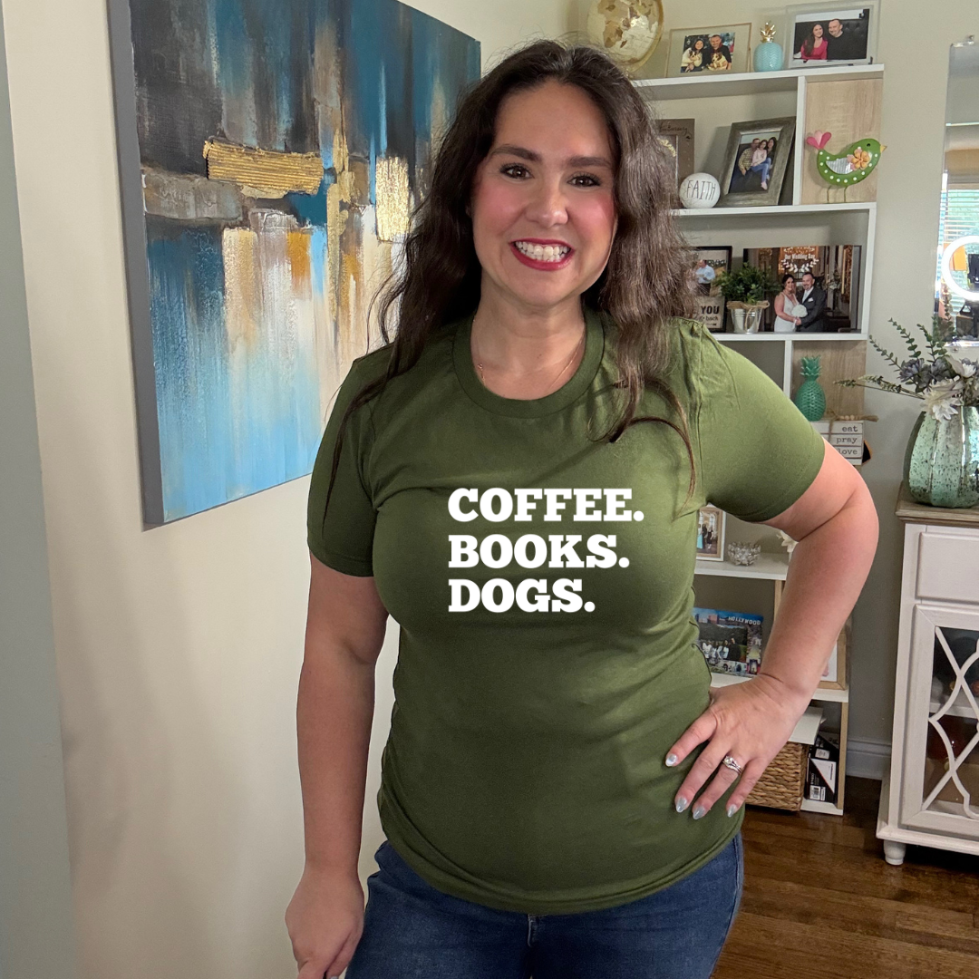 Coffee. Books. Dogs | Tee