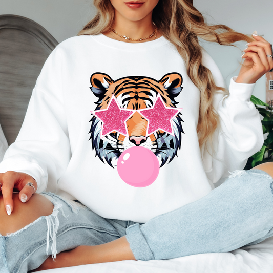 Tiger Blowing Bubble Gum Sweatshirt