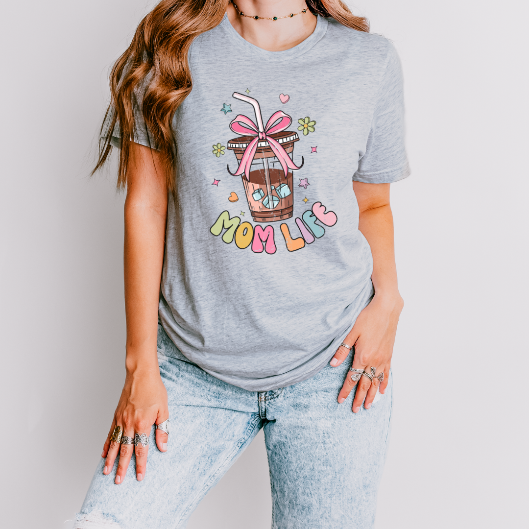 Mom Life Iced Coffee T Shirt