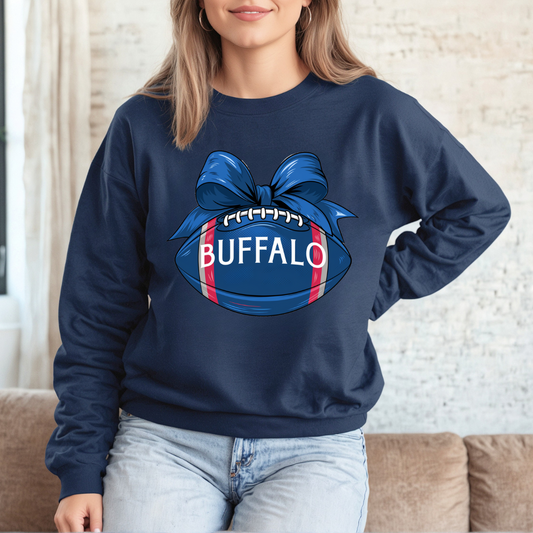 Buffalo Football Bow Sweatshirt