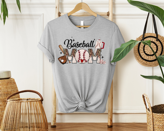 Leopard Baseball Mom | Sweatshirt or T-Shirt