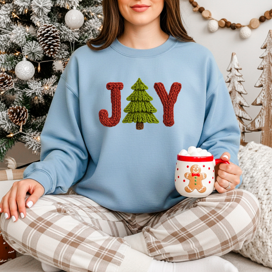 Faux Yarn Joy Graphic sweatshirt