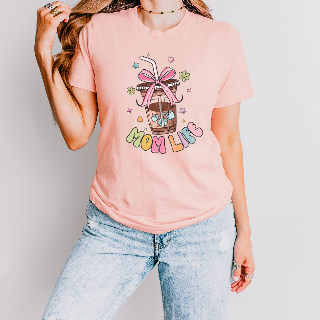Mom Life Iced Coffee T Shirt