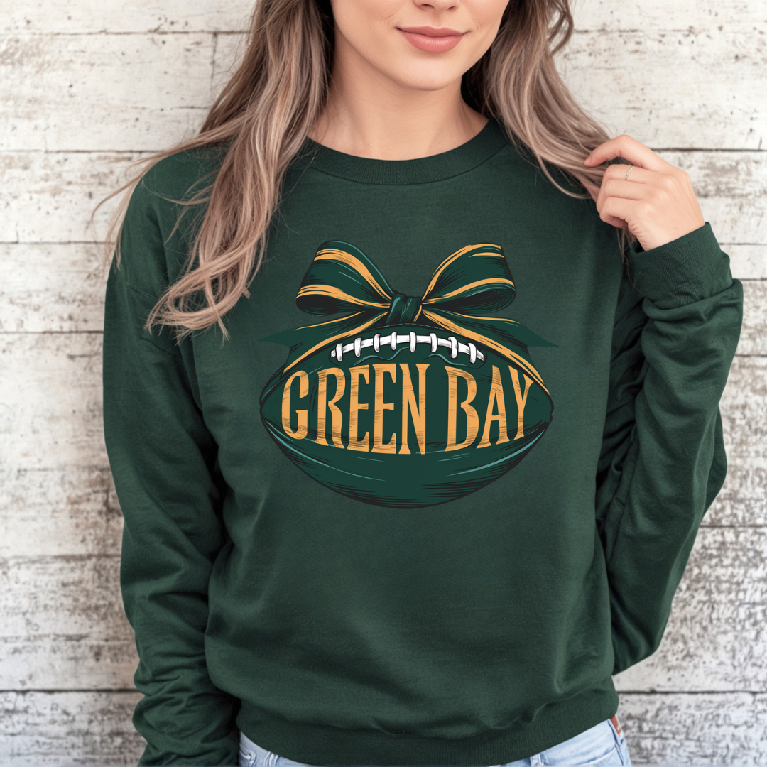 Greenbay Football Bow Sweatshirt