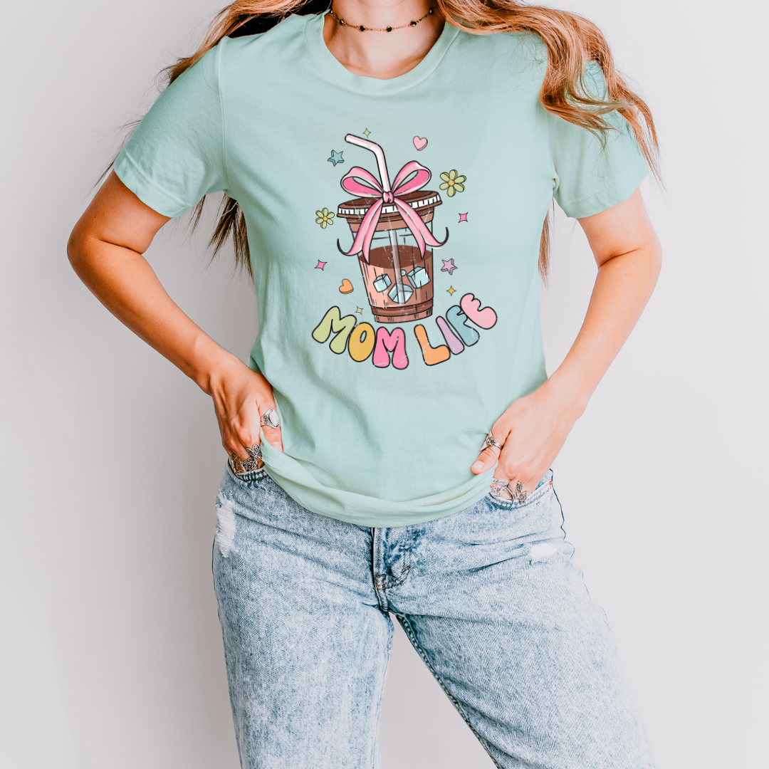 Mom Life Iced Coffee T Shirt
