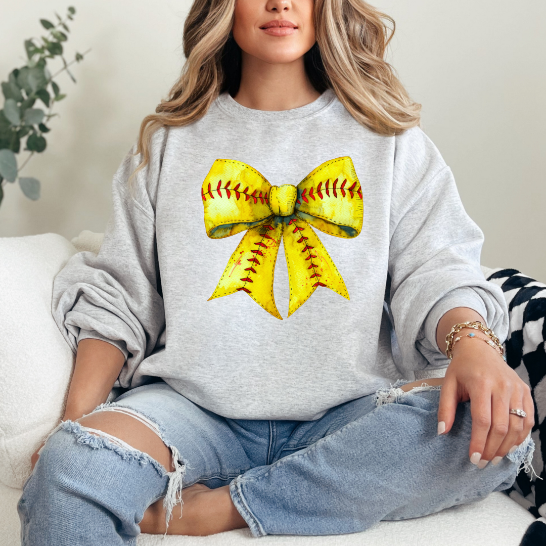 Softball Bow | Tshirt or Sweatshirt