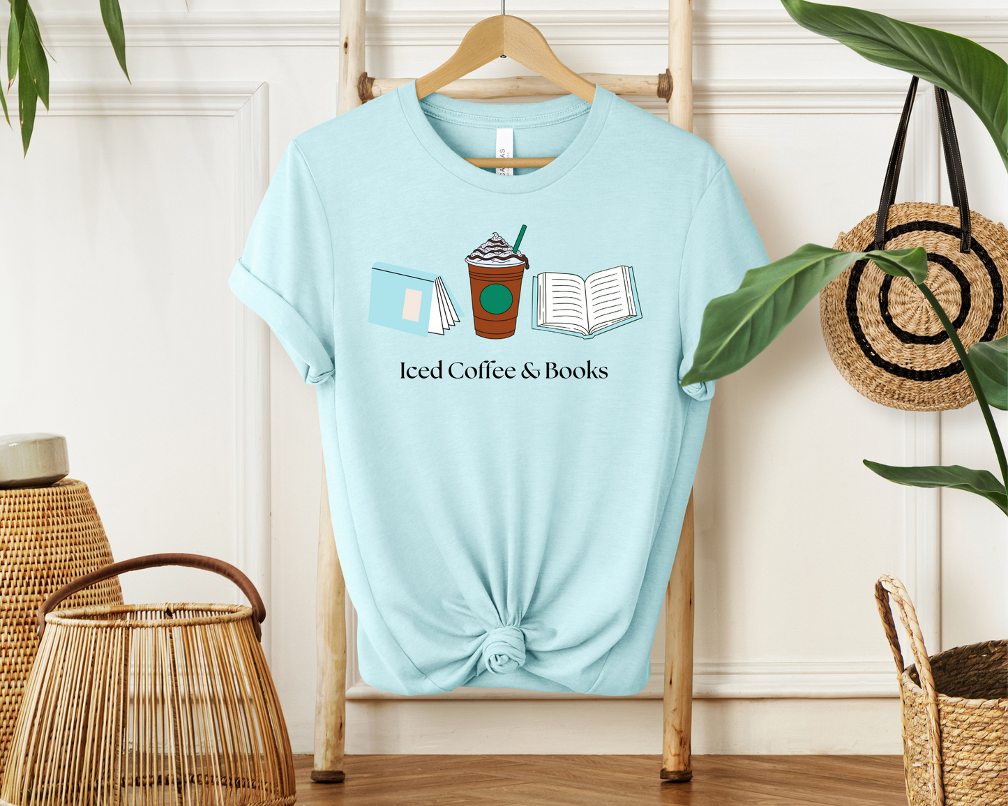 Iced Coffee & Books | Sweatshirt or Tshirt