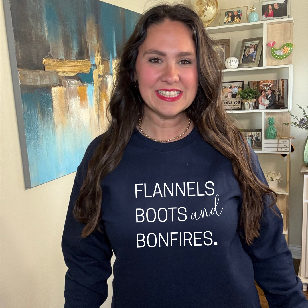 Flannel, Boots, & Bonfires Sweatshirt