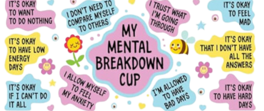 Mental Breakdown Cup | Sipper Glass, 16oz