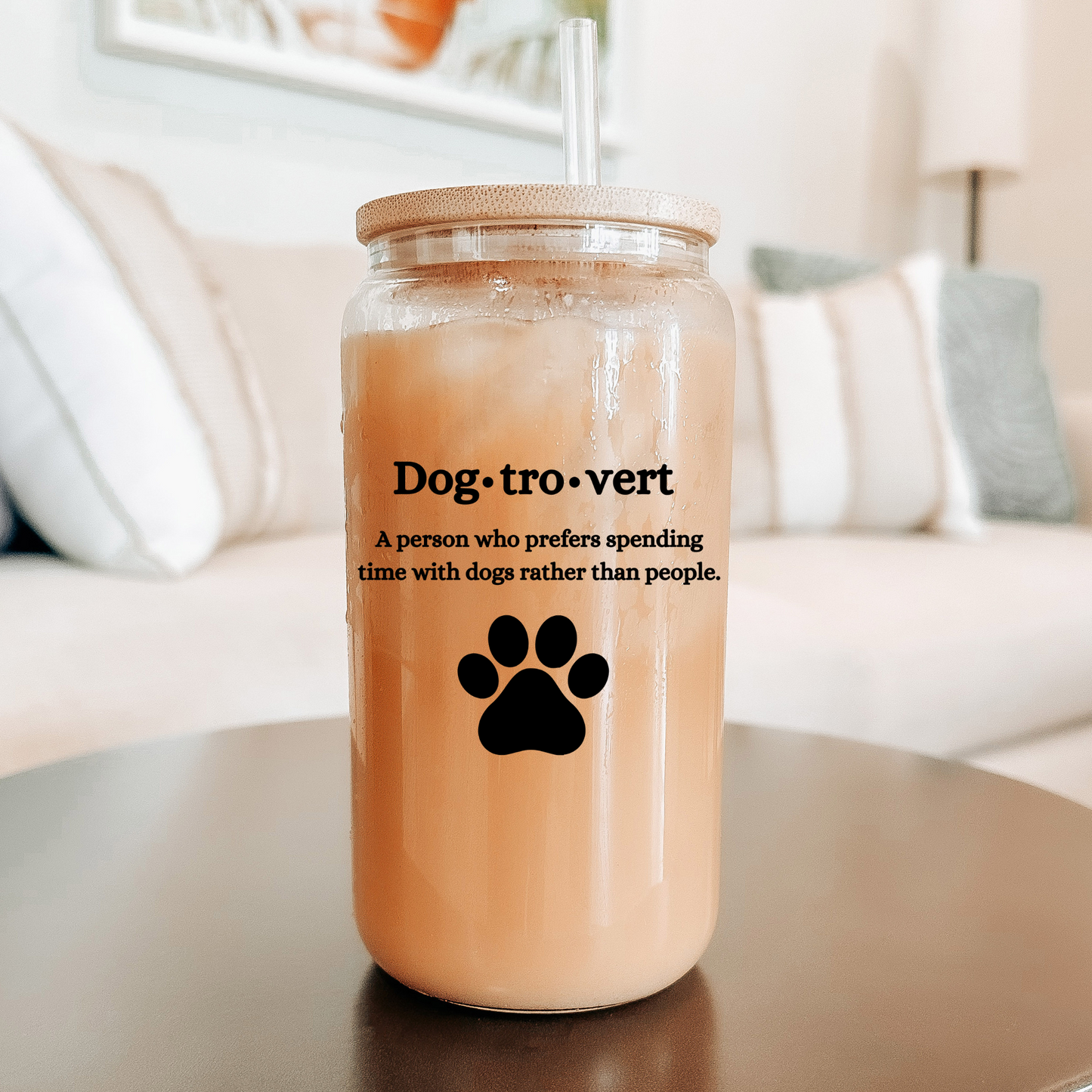 Dog Tro Vert | Sipper Glass, 16oz