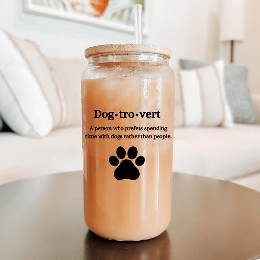 Dog Tro Vert | Sipper Glass, 16oz