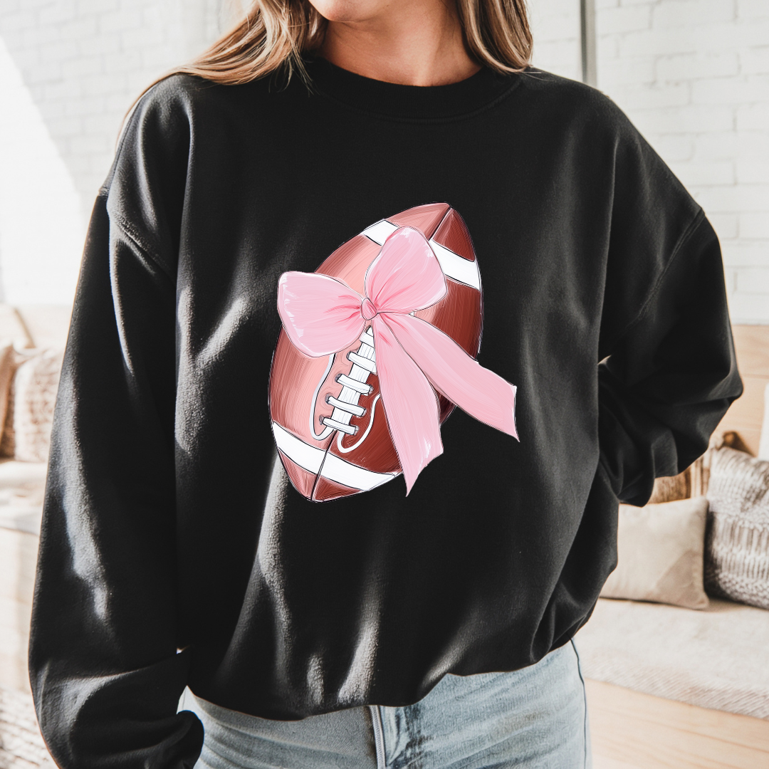 Crochet Pink Football| Sweatshirt or Hoodie