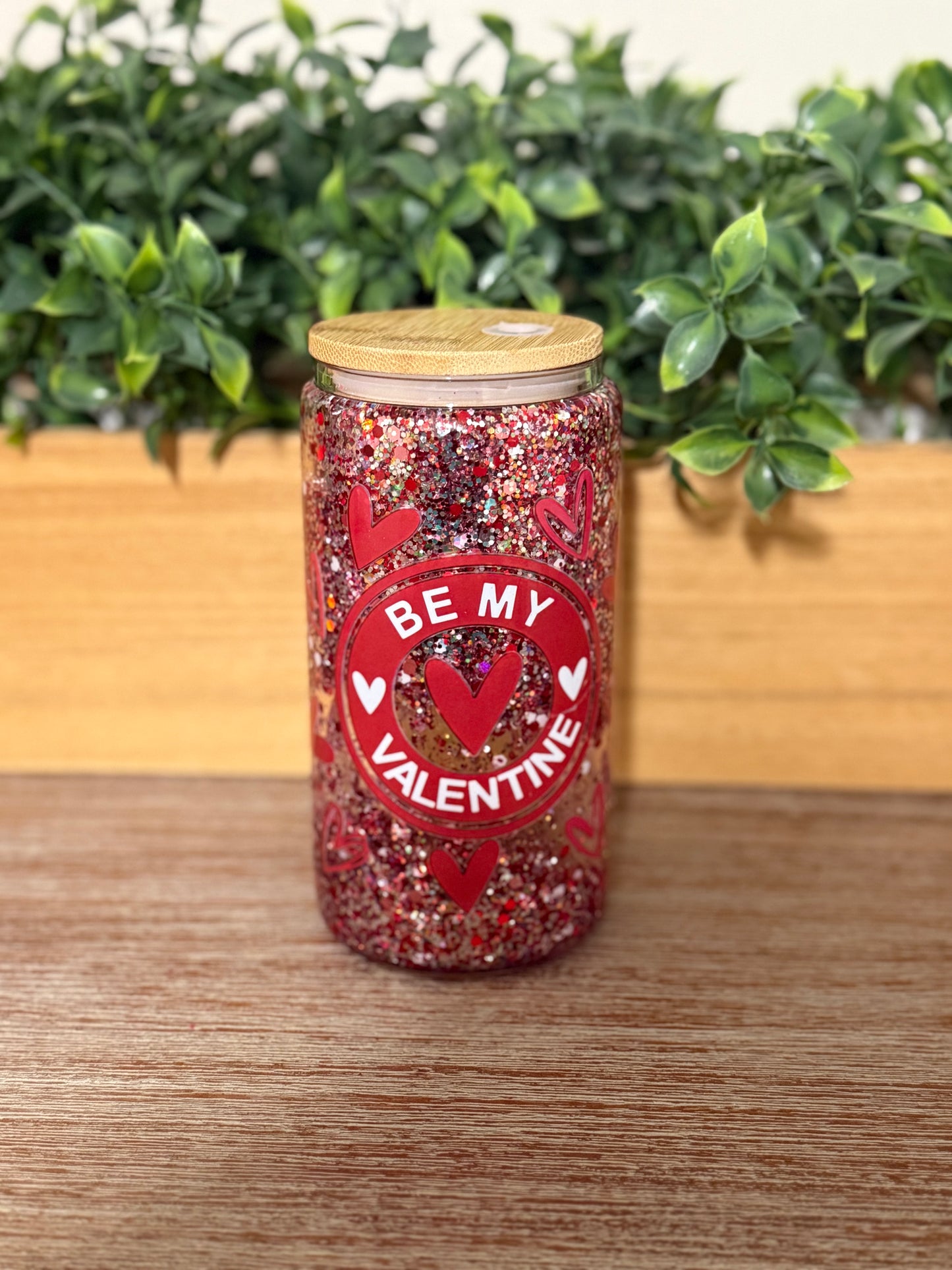Be My Valentine | Glitter Glass