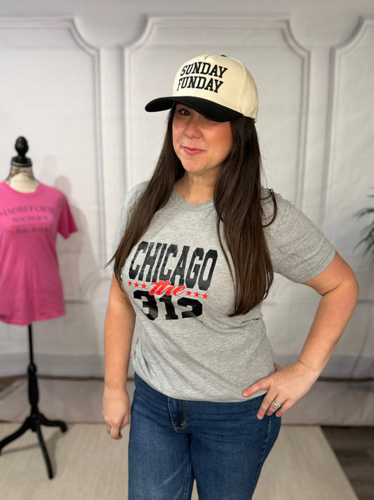 Chicago Bold Black-Red Tee