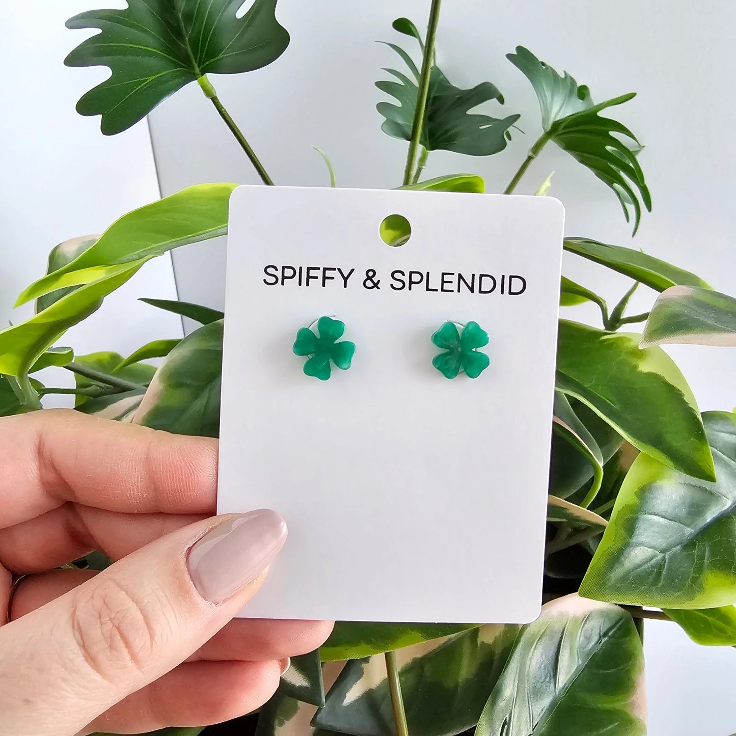 Green Clover Earrings