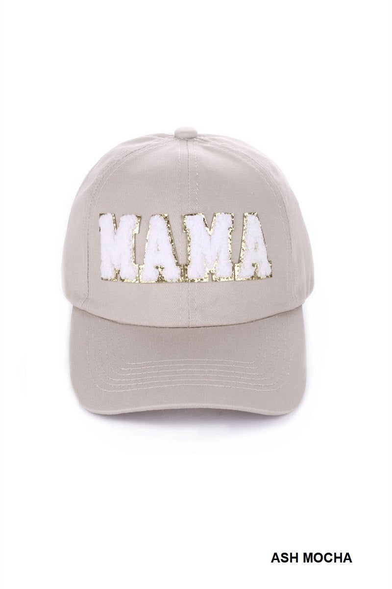 Mama chenille patch baseball cap hat