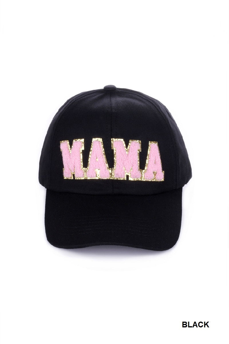 Mama chenille patch baseball cap hat