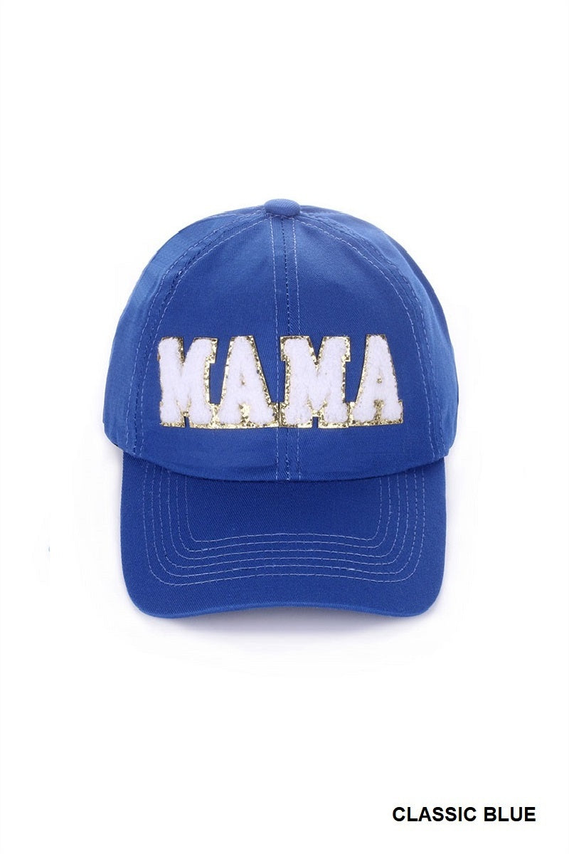 Mama chenille patch baseball cap hat
