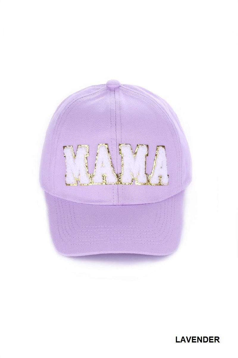 Mama chenille patch baseball cap hat